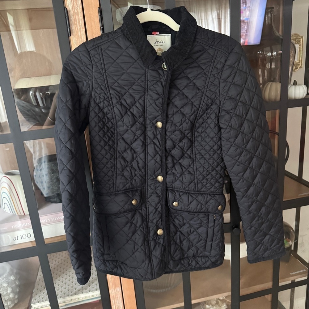 joules barn jacket Newdale Quilted Hunter Coat puffer corduroy collar zipper - Picture 6 of 8